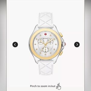 Michele Cape Chronograph White Silicone Watch